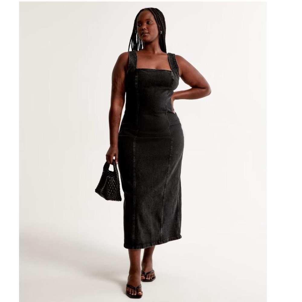 Black Denim Dress - Picture 2 of 4